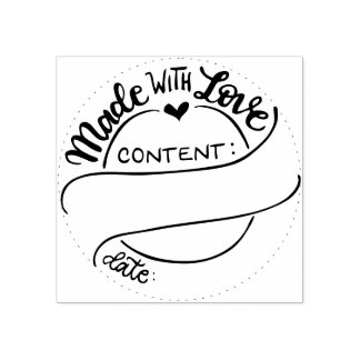 缶詰 – 愛で作られた – ゴム印