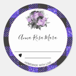 *~*缶詰AP30グレープバッファローギンガム自家製 ラウンドシール