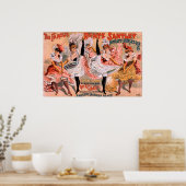 缶踊りガールズヴィンテージポスター ポスター (キッチン)