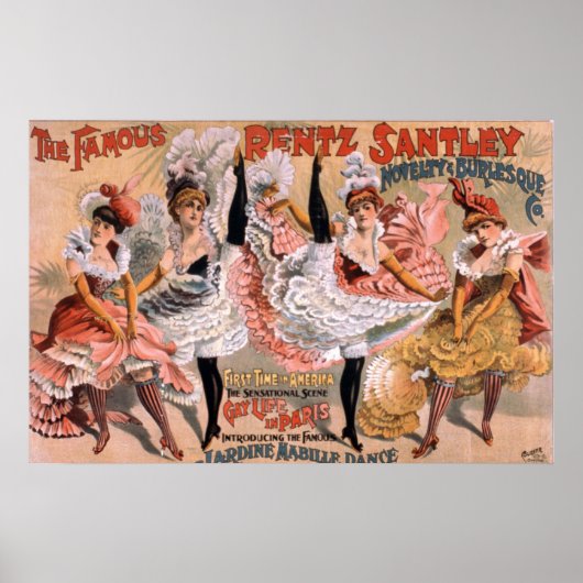 缶踊りガールズヴィンテージポスター ポスター (正面)