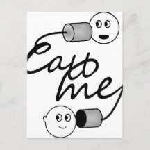 缶電話で電話して