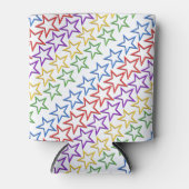 缶/ボトルクール – 小さな色の星の列 缶クーラー (正面)