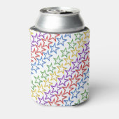 缶/ボトルクール – 小さな色の星の列 缶クーラー (缶裏面)