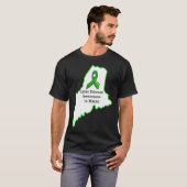 缶 Lyme 病啓発 メイン州 メンズTシャツ Tシャツ (正面フル)