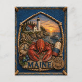 缶 Maine ヴィンテージ トラベル ポストカード (正面)