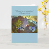 罅割れたガラスリンカーンの準学士カード カード (黄色い花)