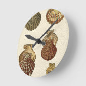 罅割れた旧式な貝 ラウンド壁時計 (傾斜)
