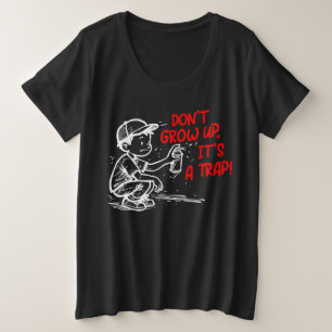 罠だ プラスサイズTシャツ