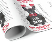 罪おもしろい傷愛犬バレンタインデー ラッピングペーパー (ロールコーナー)