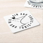 罪およびトニックのコースター スクエアペーパーコースター (アングル)