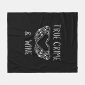 罪とワインのスケルトンの手 フリースブランケット (正面(横))