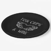 罪とワインのスケルトンの手 ペーパープレート (アングル)