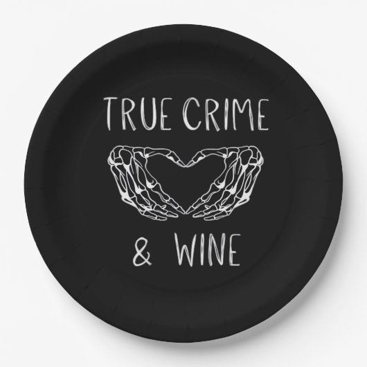 罪とワインのスケルトンの手 ペーパープレート (正面)