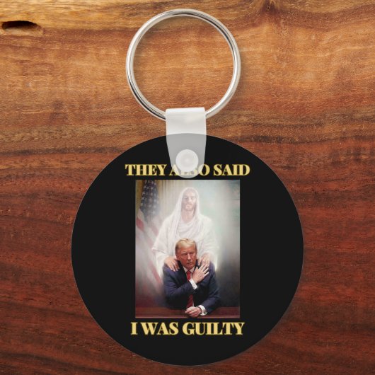 罪のない切り札イエス・キリスト・パトリオ祈・マガ キーホルダー (正面)