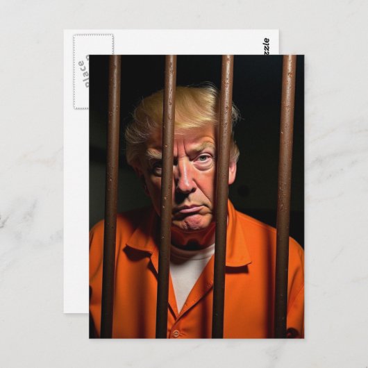 罪のトランプは刑務所の錆びたバーにある ポストカード (正面/裏面)