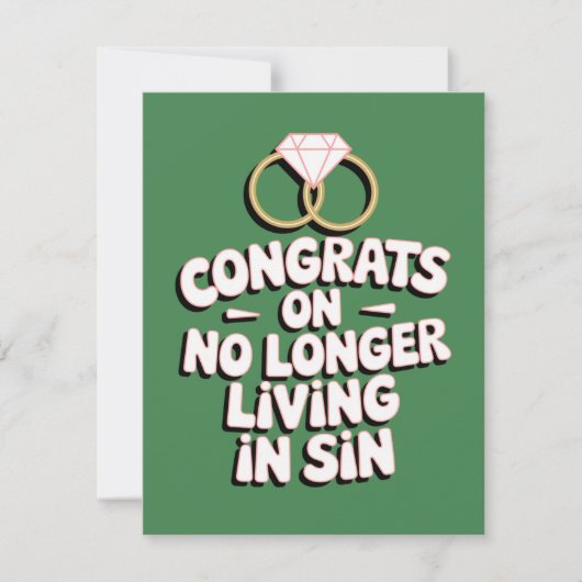 罪の中に生きないおめでとうおもしろい結婚 シーズンカード (正面)