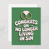 罪の中に生きないおめでとうおもしろい結婚 シーズンカード (正面/裏面)