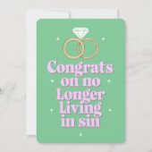 罪の中に生きないおめでとうおもしろい結婚 招待状 (正面)