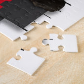 罪の愛のマグショットおもしろいドッグバレンタインデー ジグソーパズル (側面)