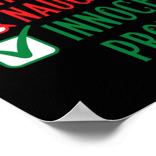 罪の親愛証明を得るまで無実のサンタ ポスター (角)