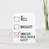 罪の証明いけなされたクリスマまでナイスイノセント カード (正面)