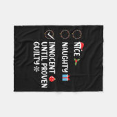 罪の証明いけなされたクリスマまでナイスイノセント フリースブランケット (正面(横))