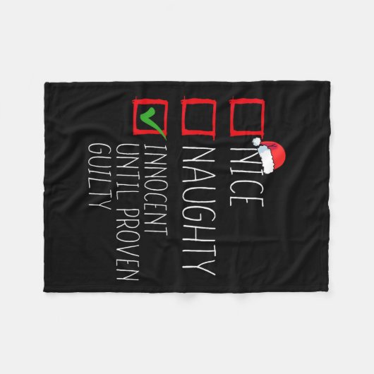 罪の証明いけなされたクリスマまでナイスイノセント フリースブランケット (正面(横))