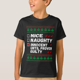 罪の証明いけなされたクリスマまでナイスイノセント Tシャツ