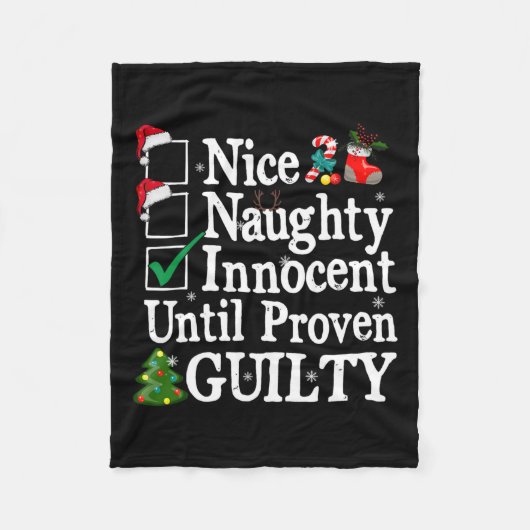罪の証明いけなされたクリスマまで素敵な無実 フリースブランケット (正面)