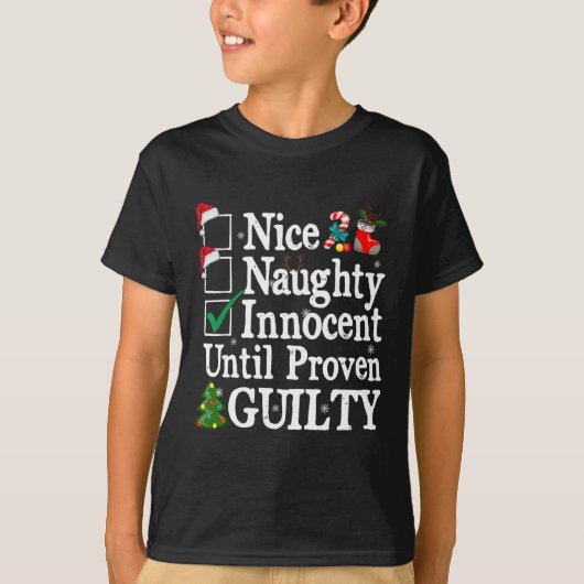 罪の証明いけなされたクリスマまで素敵な無実 Tシャツ (正面)