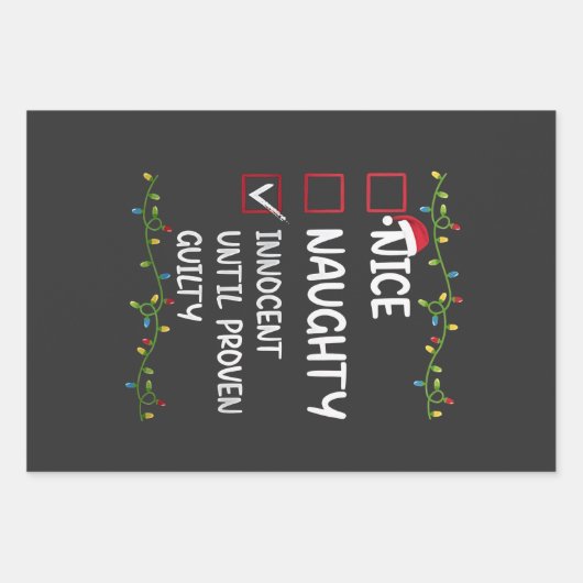 罪の証明いけなされたクリスマスまで良い無罪 ラッピングペーパーシート (正面)