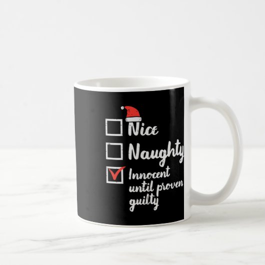 罪の証明を受けるまいけなでのクリスマスの良い無実 コーヒーマグカップ (右)