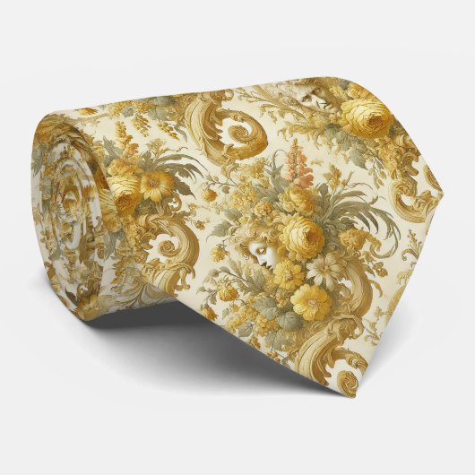 罪の金ゴールド – ゴシックビクトリアン ネクタイ (ロール)