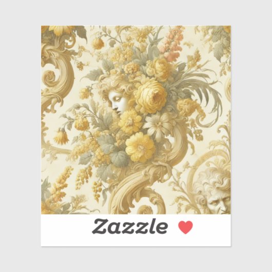 罪の金ゴールド – バロックフローラ枕 シール (シート)