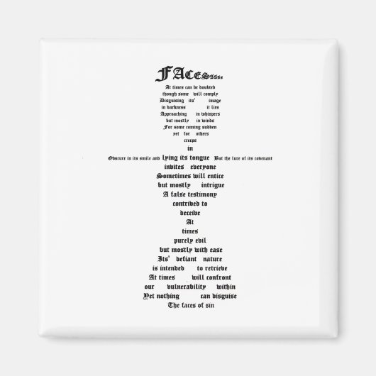 罪の顔 マグネット (正面)