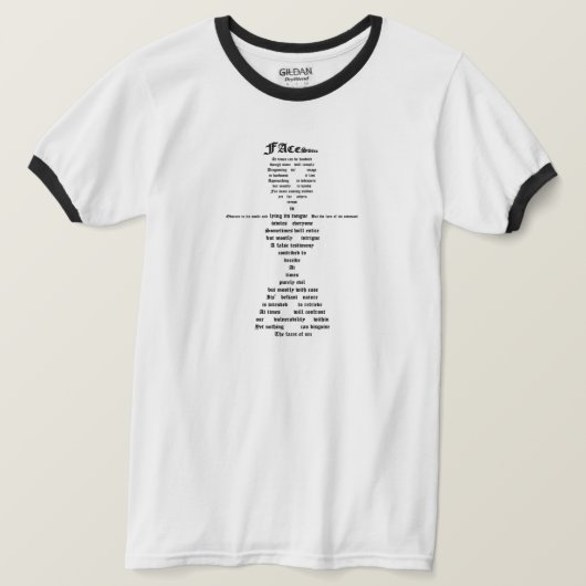 罪の顔 Tシャツ (デザイン正面)