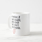 . .罪を犯す愛らしいパートもしナー「捕まる」 コーヒーマグカップ (正面左)