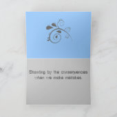 罪を赦す、残念だ、勇敢な結果 カード (内部)