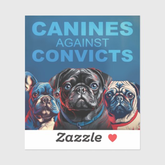 罪人に対する犬 – Pug/Frenchie edition シール (シート)