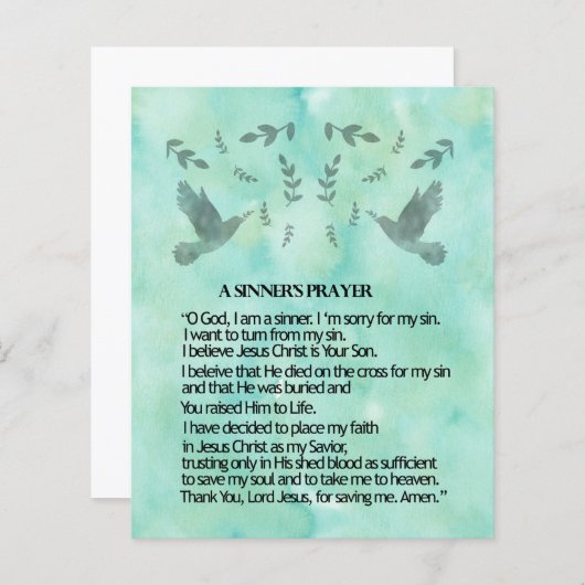 罪人の祈りの言葉 (正面/裏面)