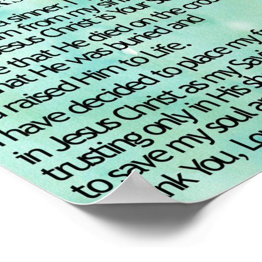 罪人の祈りの言葉 ポスター (角)