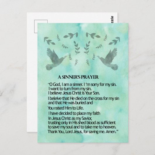 罪人の祈りの言葉 ポストカード (正面/裏面)