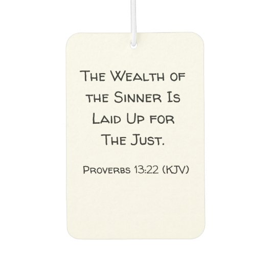 罪人の財力は正義のために蓄えてある。 カーエアーフレッシュナー (正面)