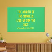 罪人の財力は正義のために蓄えてある。 キャンバスプリント (インサイチュ (リビング))