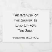 罪人の財力は正義のために蓄えてある。 フードラベル (シングルラベル)