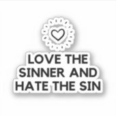 罪人を愛し、罪を憎む シール (正面)