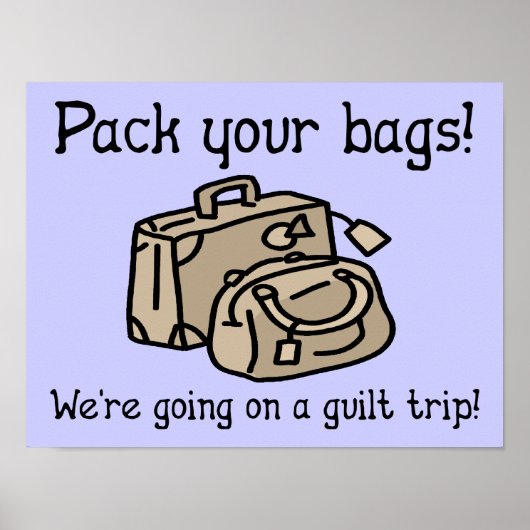 罪悪感おもしろいなポスター印で行くこと ポスター (正面)