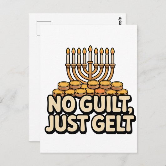 罪悪感だけでゲルトハヌカーおもしろいユダヤ人ユダヤ人 ポストカード (正面/裏面)