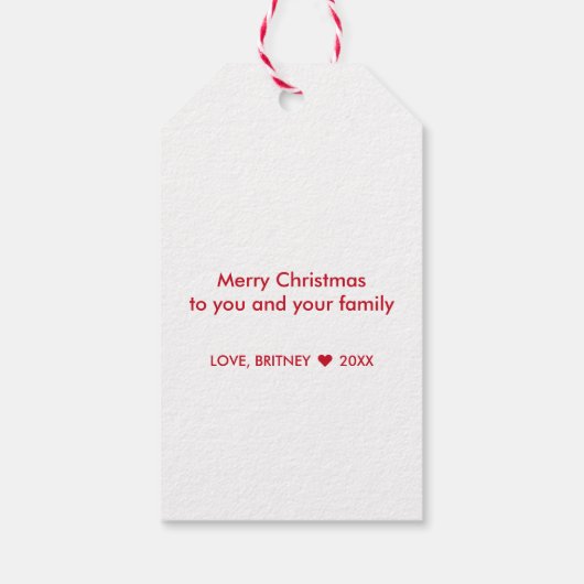 罪深いキリン・ムグショットおもしろい・クリスマス ギフトタグ (裏面)