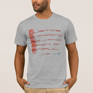 罪深い世界に救助を実施している正義 Tシャツ